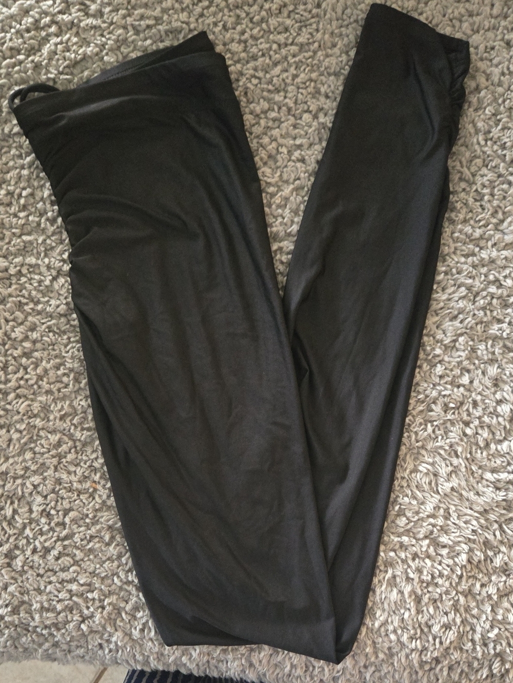 Black Women's Stretch Skinny Legging Pants Or Swim Cover-up